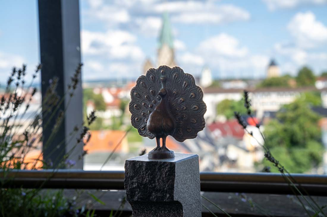 View from the restaurant over the city and the cathedral